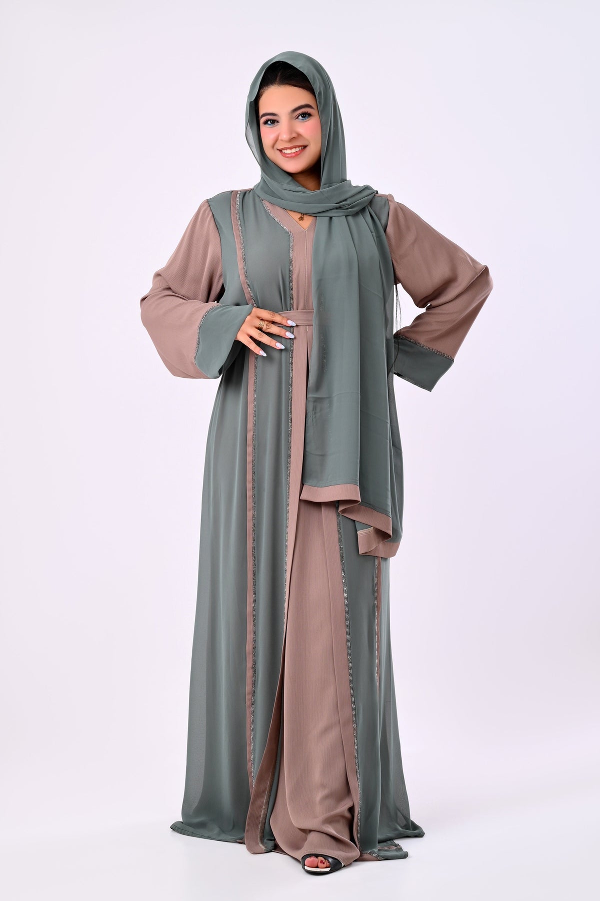 Two-Tone Abaya