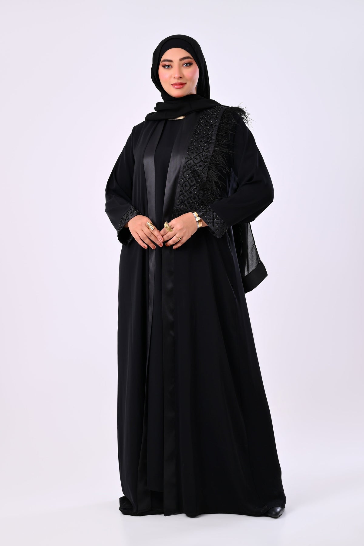 Midnight Plume Abaya